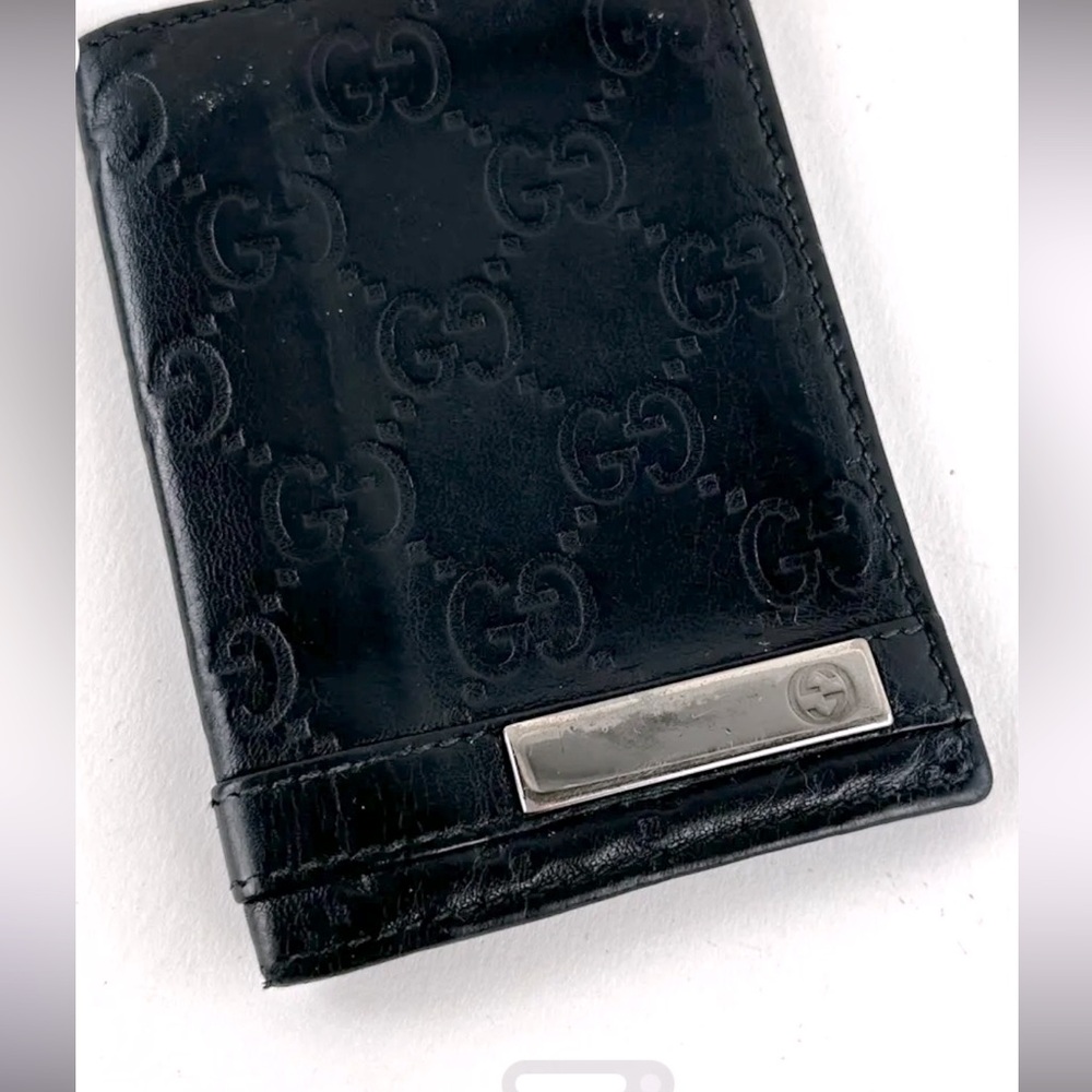 Gucci Men’s Bifold Wallet GG guccissima Black Leather